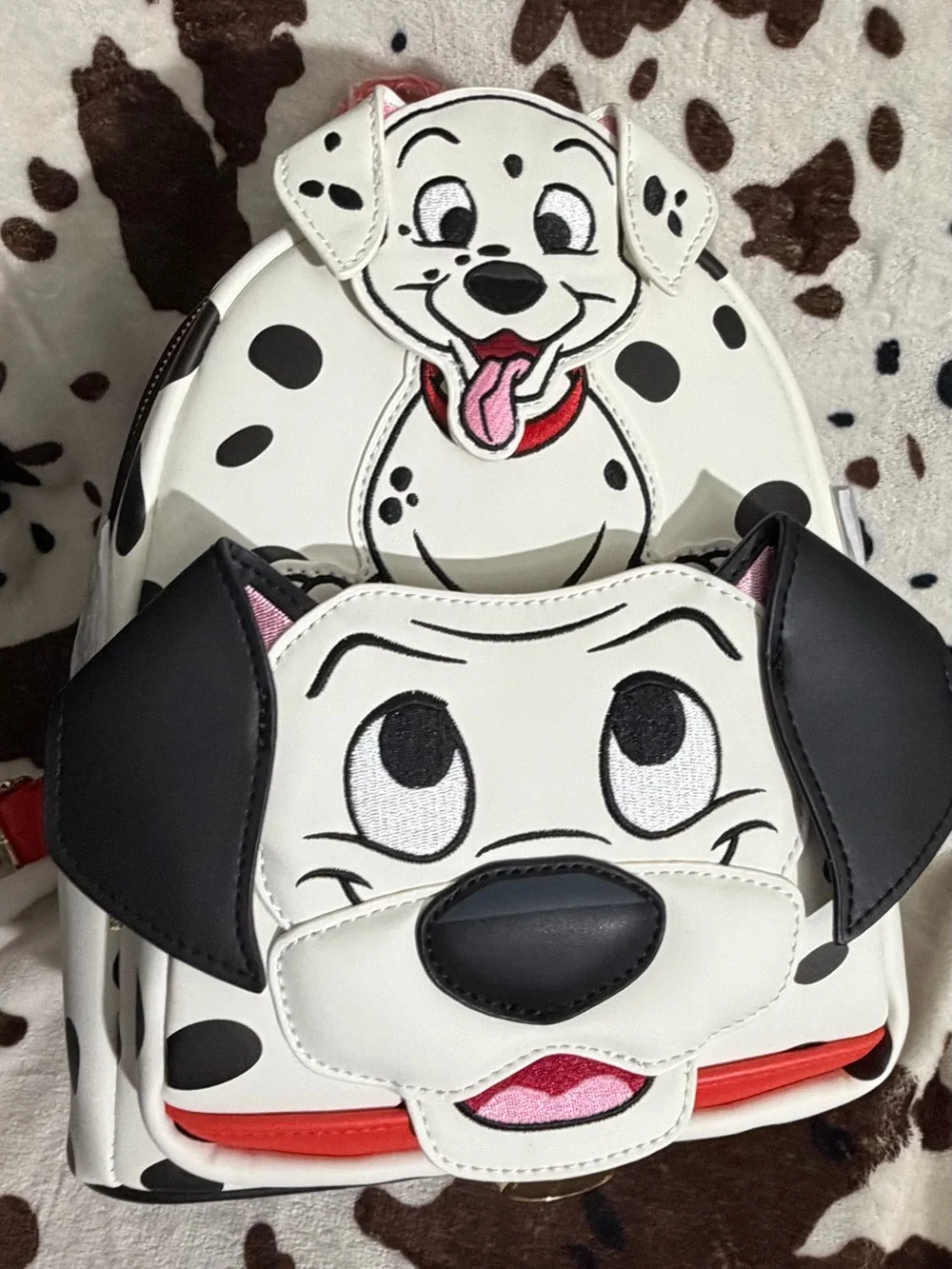 Loungefly White, Black & Red Dalmatian Puppy Backpack